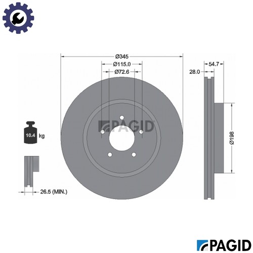 Disco freno 5771nc per - 2x,
